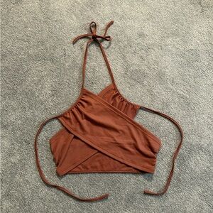 SHEIN Halter Wrap Top